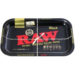 13835 Rolling Tray RAW Black Small Size (27,5 x 17,5 cm)